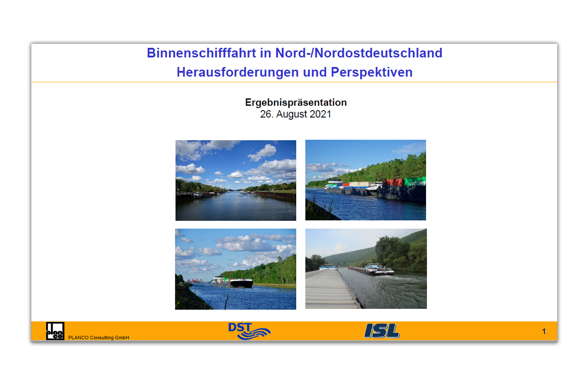 Binnenschifffahrt in Nord-, Nord-/Ostdeutschland: Herausforderungen und Perspektiven